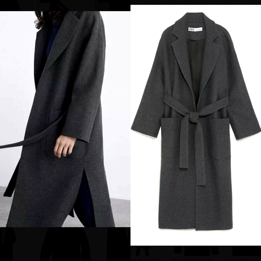 Zara Manteca Wool belted coat